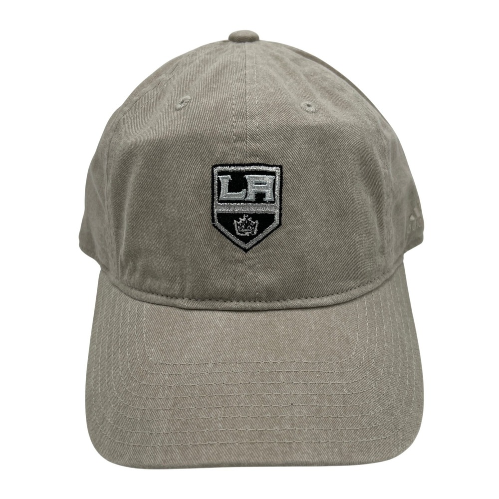Adidas LA Kings NHL Dad Hat Tan Khaki Adjustable Strapback Cotton Cap